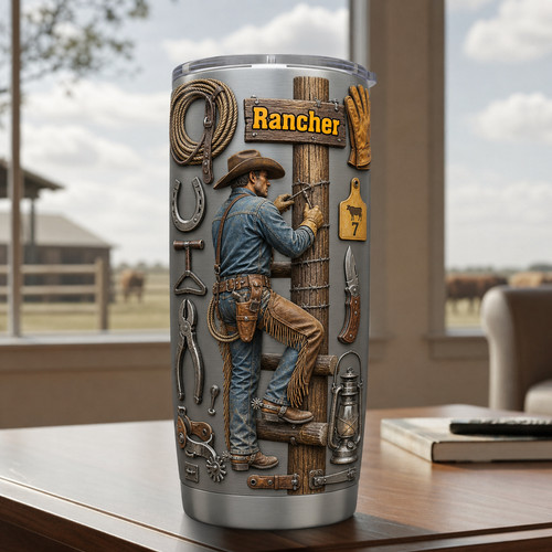 Bicchiere rancher regalo festa - bicchiere,