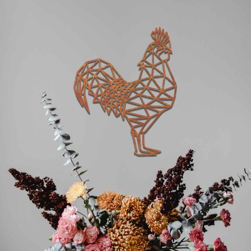 Gallo arrugginito geometrico